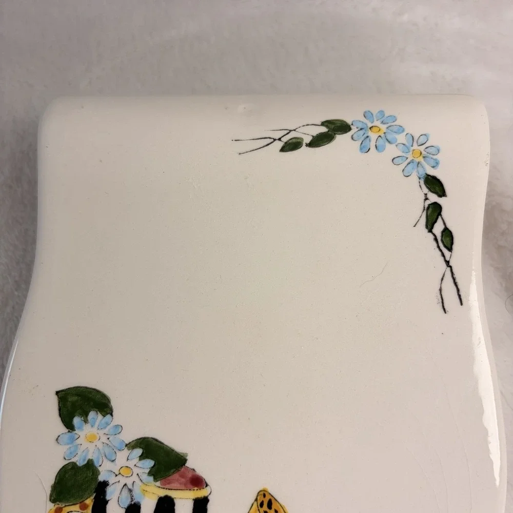 Vintage 1997 CBK LTD Ceramic Watering Can Spoon Rest Country Kitchen Cottagecore